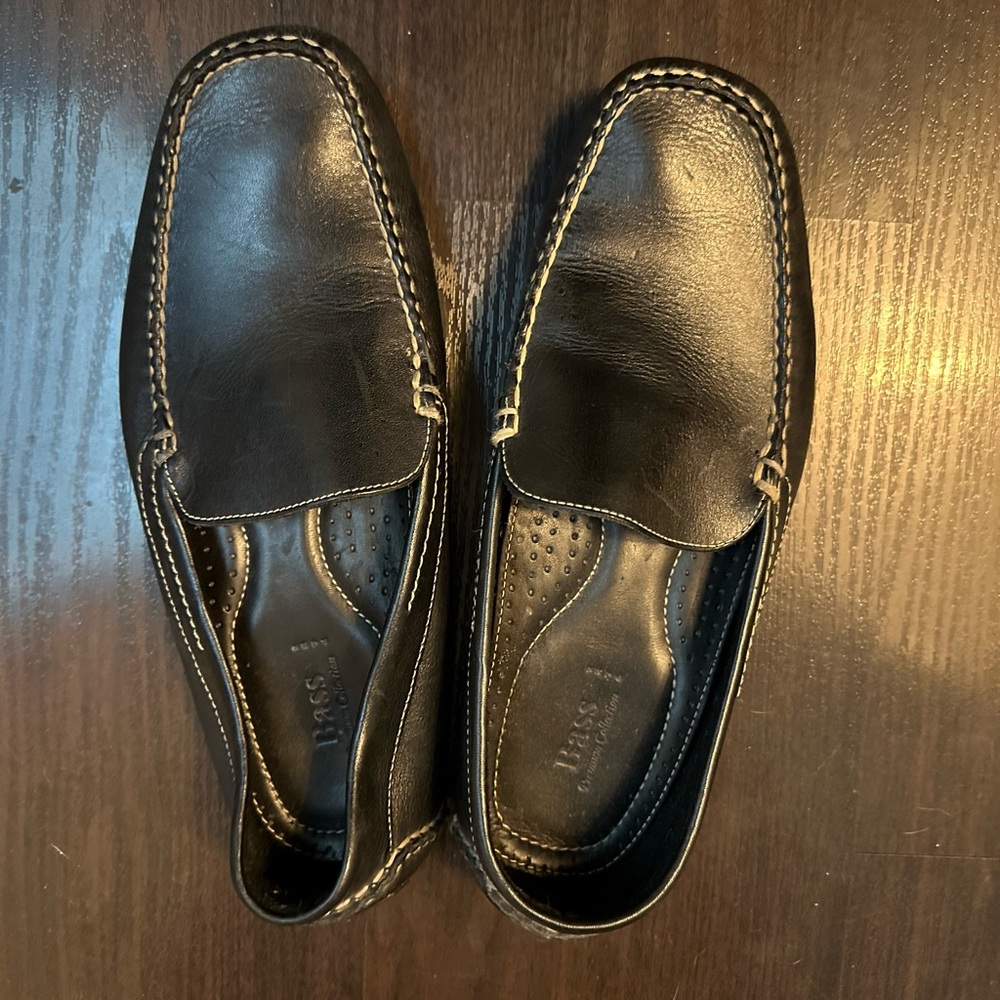 Bass black driving loafer size 10.5